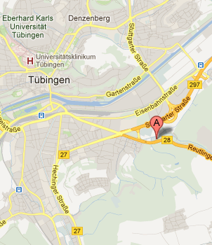 Kartenausschnitt Tübingen