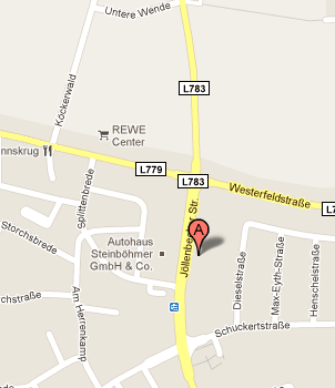Kartenausschnitt Bielefeld