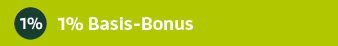 1% Bonus bei jedem Einkauf