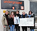 Im Bild (v. r.):  Svenja Hamm, Julia Wasserbauer,Sarah Pletschacher, Lara Netsch und Stefan Müller