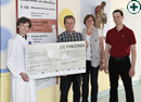 Im Bild: (v. l.) Prof. Dr. Kohlhauser-Vollmuth und die Frankonia Mitarbeiter Matthias Schömig, Barbara Blesch und Sebastian Steinmetz